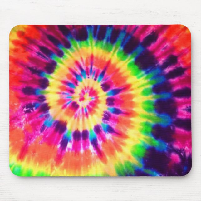 Farbige, gedrehte Regenbogenspirale Illusion Mousepad (Vorne)
