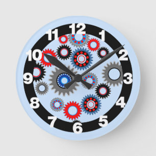 Farbige Geere Runde Wanduhr