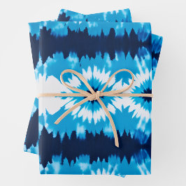 Farbige Gefärbte Krawatte Art Wrapping Paper Sheet Geschenkpapier Set