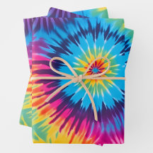 Farbige Gefärbte Krawatte Art Wrapping Paper Sheet