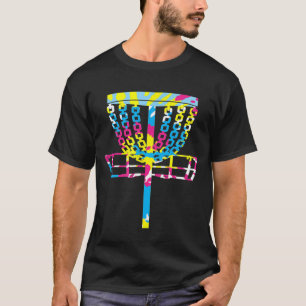 Farbige Gefärbte Krawatte Disc Golf Player Sports T-Shirt