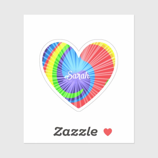 Farbige Gefärbte Krawatte Herzstück Kissen Kissen Aufkleber (Blatt)