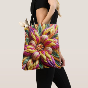 Farbige geflochtene Henkeltasche 