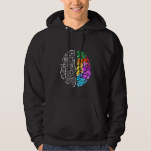 Farbige Gehirntechnik Hoodie