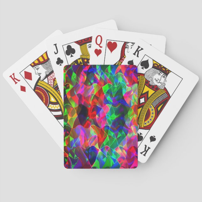 Farbige, gekrümmte Dreiecke oder farbige Umrundung Spielkarten (Rückseite)