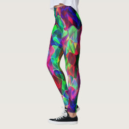 Farbige gekrümmte Dreiecke oder Wellen, dunkelste. Leggings