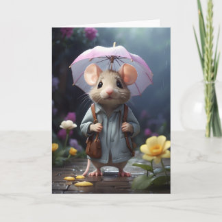 Farbige gelbe Blume der Maus Karte