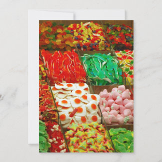 Farbige Gelees auf Regalen FARBE GUMMY CAND