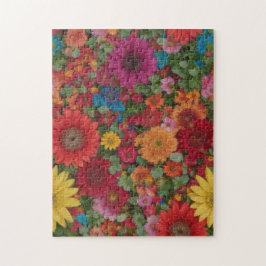 Farbige gemischte Blume Puzzle