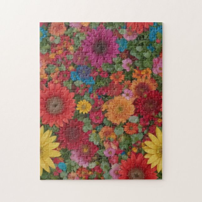 Farbige gemischte Blume Puzzle (Vertikal)