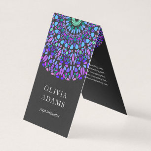 Farbige Gemstone Mandala Business Card Visitenkarten