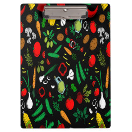 Farbige Gemüsesymbole Klemmbrett