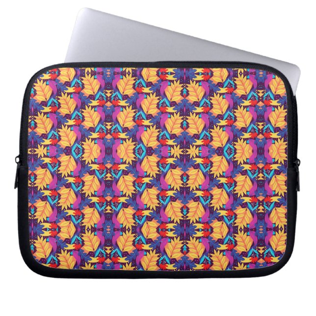 Farbige genetische Muster Laptopschutzhülle (Vorderseite)
