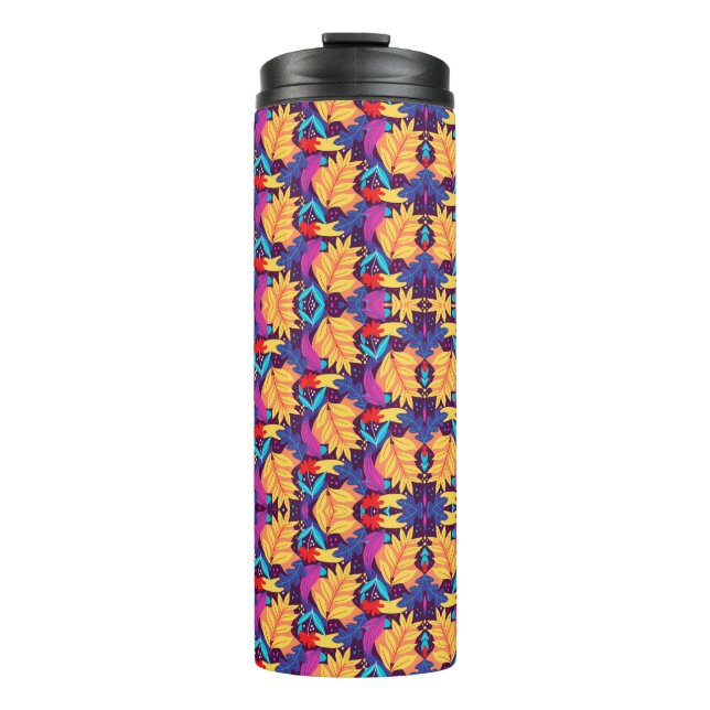 Farbige genetische Muster Thermosbecher (Vorderseite)