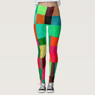 Farbige Geometrie: Abstrakte Nahtlose Textur Leggings