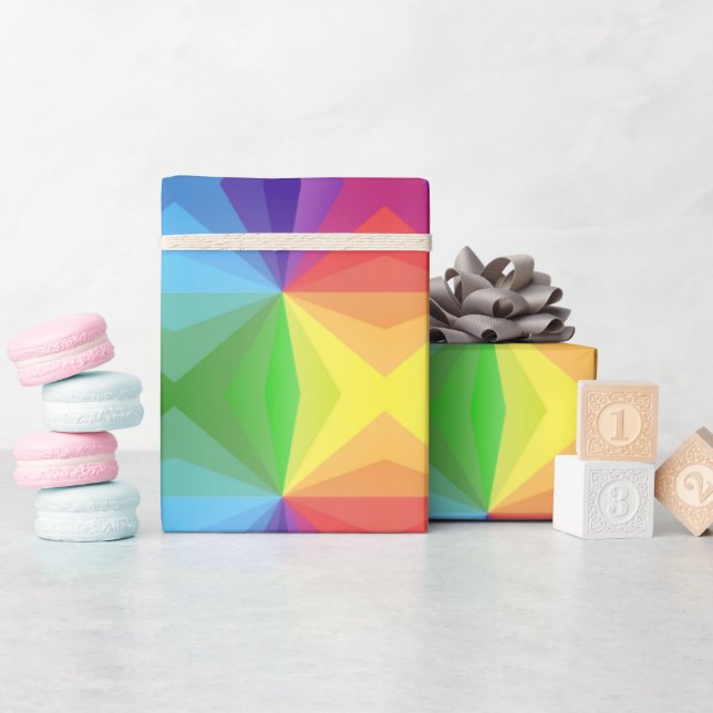 Farbige Geometrie Geschenkpapier (Babyparty)