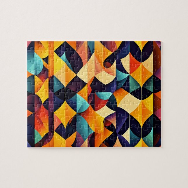 Farbige Geometrie Puzzle (Horizontal)