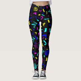 Farbige geometrische 80er  Lässig und Workout Leggings