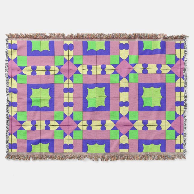 Farbige geometrische abstrakte Kunst Decke (Vorderseite)