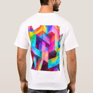 Farbige geometrische abstrakte T-Shirt – Lebendige