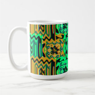 Farbige geometrische Bauhaus-Muster Kaffeetasse