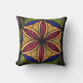 Farbige geometrische Blumen-Mandala-Akzentschleude Kissen