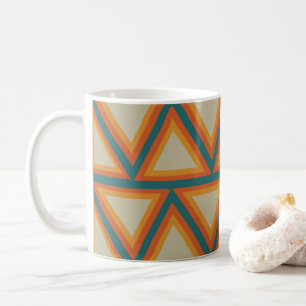 Farbige geometrische Dreiecke Kaffeetasse