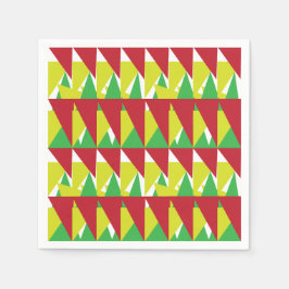 Farbige geometrische Dreiecke Serviette