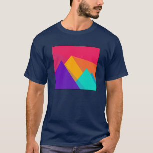 Farbige geometrische Dreiecke und Pyramiden T-Shirt
