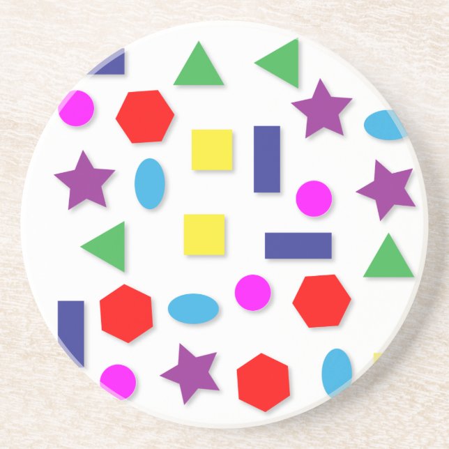 Farbige geometrische Figuren Getränkeuntersetzer (Vorne)