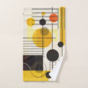 Farbige geometrische Formen Badhandtuch Set