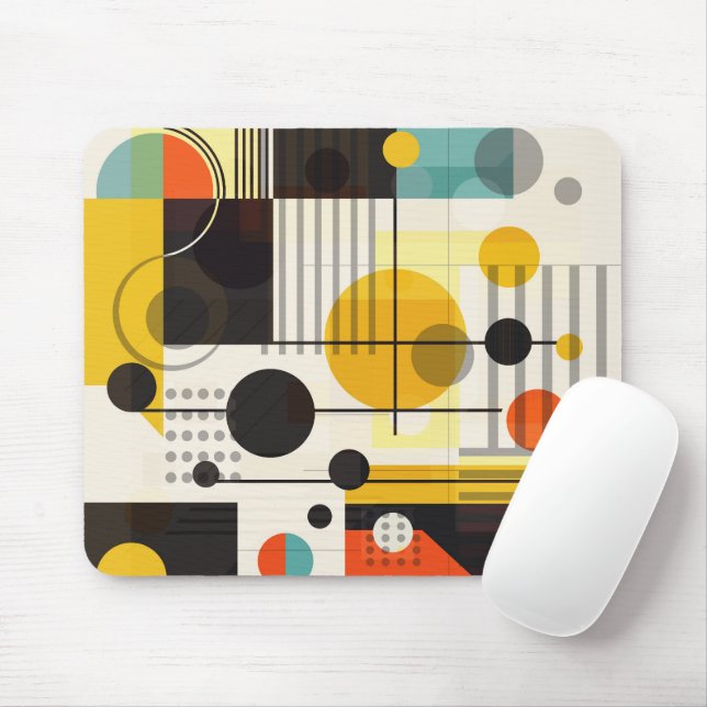 Farbige geometrische Formen Mousepad (Mit Mouse)