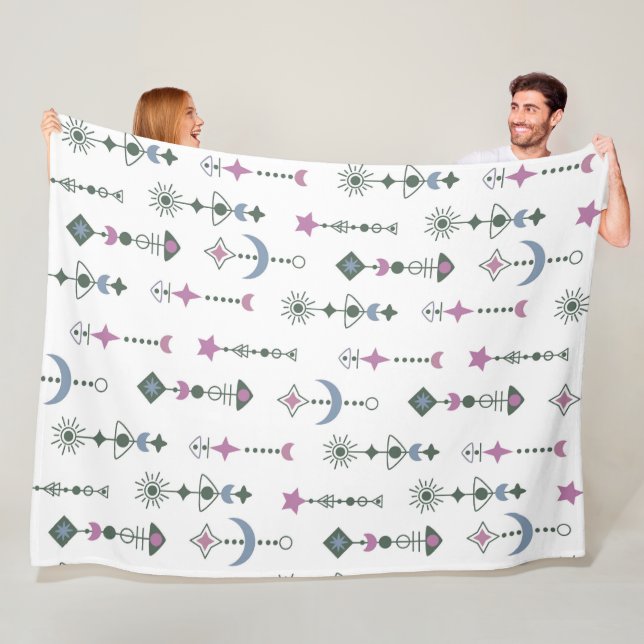 Farbige geometrische Formen Muster 22 Fleecedecke (Beispiel)