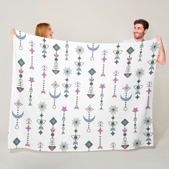 Farbige geometrische Formen Muster 22a Fleecedecke (Beispiel)