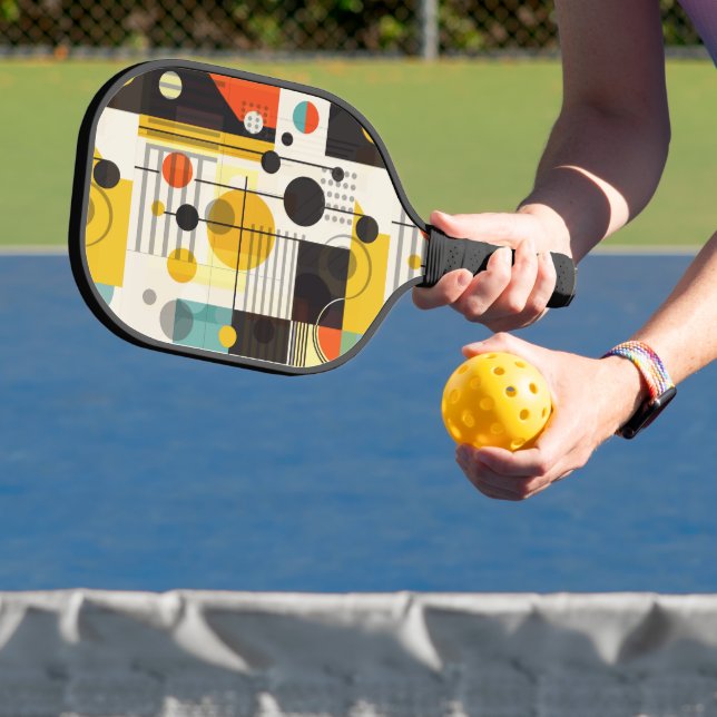 Farbige geometrische Formen Pickleball Schläger (InSitu)