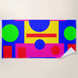 Farbige geometrische Formen Strandtuch