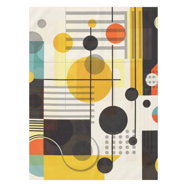 Farbige geometrische Formen Tischdecke (Vorderseite)