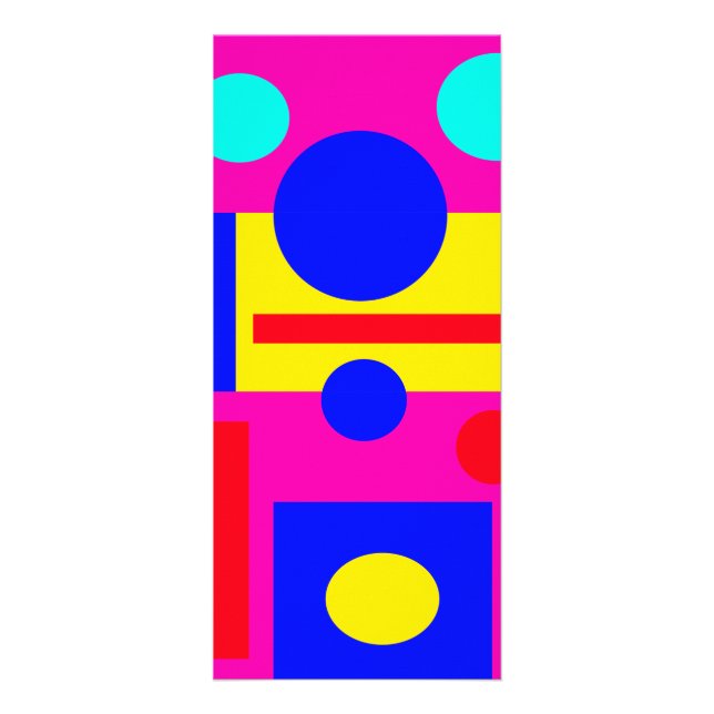 Farbige geometrische Formen Werbekarte (Vorne)