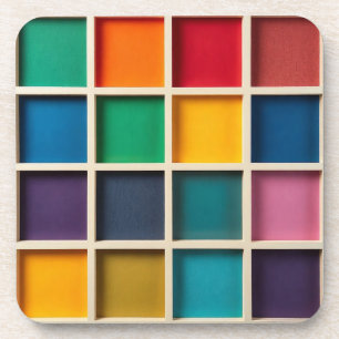 Farbige geometrische Gittertafel Getränkeuntersetzer