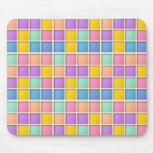 Farbige geometrische Gittertafel Mousepad