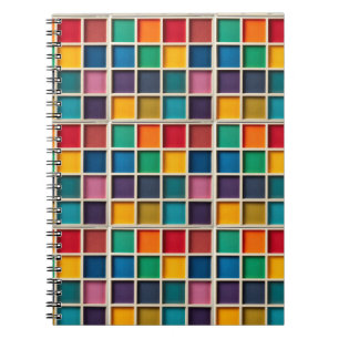 Farbige geometrische Gittertafel Notizblock
