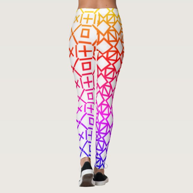Farbige geometrische Leggings (Rückseite)