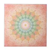 Farbige geometrische Mandala-Kachel - Original-Dig