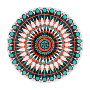 Farbige geometrische Mandala-Kunst-46456 Schneidebrett