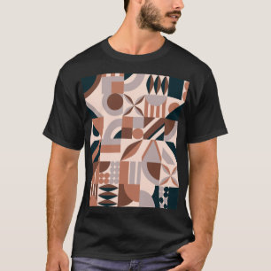 Farbige geometrische Mosaik, abstrakter Hintergrun T-Shirt