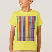 Farbige geometrische Muster T-Shirt auf Gelb | Bol