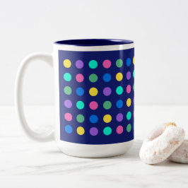 Farbige geometrische Punkte Trinkgefäß-Design - Zweifarbige Tasse