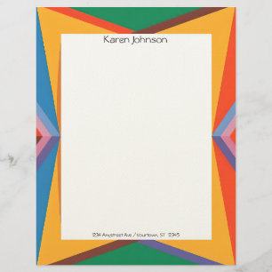 Farbige geometrische Randbriefpapier Briefbogen
