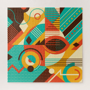 Farbige geometrische Retro-Mode: vintage Abstrakti Puzzle