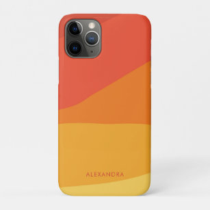 Farbige geometrische Retro Sunny Orange Streifen  Case-Mate iPhone Hülle